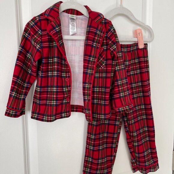 Plaid Christmas Pajamas for baby boy toddler - Picture 3 of 4